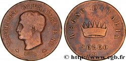 Soldo Napoléon Empereur et Roi d’Italie, 1er type 1807 Milan M.295 
