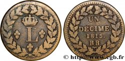 Un décime à l’L couronnée 1815  Strasbourg F.132A/3 TB30 