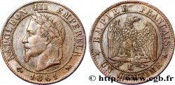 Un centime Napoléon III, tête laurée 1861 Bordeaux F.103/3 TTB54 