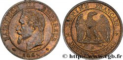Deux centimes Napoléon III, tête laurée 1861 Strasbourg F.108/2
