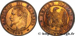 Deux centimes Napoléon III, tête laurée 1862 Bordeaux F.108A/7
