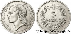 5 francs Lavrillier, nickel 1938  F.336/7