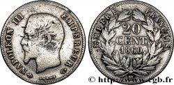 20 centimes Napoléon III, tête nue 1860 Strasbourg F.148/16
