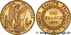100 francs or Génie, tranche inscrite en relief Dieu protège la France 1882 Paris F.552/5 AU50 