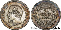 20 centimes Napoléon III, tête nue 1860 Strasbourg F.148/16