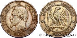 Dix centimes Napoléon III, tête nue 1856 Paris F.133/34