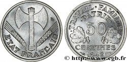 50 centimes Francisque, lourde 1942  F.195/3 SPL63 