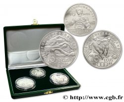 Coffret de trois piéforts Belle Épreuve : 2 x 15 écus / 100 francs - 1 x 70 écus / 500 francs 1993 Pessac F5.2003 1 var. FDC 