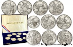 Coffret de neuf essais de 100 francs BU Jeux Olympiques d hiver d Albertville, et essai 100 francs BE Pierre de Coubertin n.d. Paris F. 