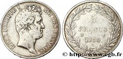 5 francs type Tiolier avec le I, tranche en creux 1830 Lille F.315/13 TB20 