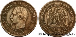 Dix centimes Napoléon III, tête nue 1853 Rouen F.133/3 XF48 