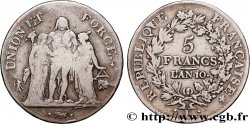 5 francs Union et Force, Union serré, avec glands intérieurs et gland extérieur 1802 Bayonne F.288/72