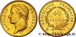 40 francs or Napoléon Ier tête laurée, République française 1808 Paris F.540/2 TTB48 