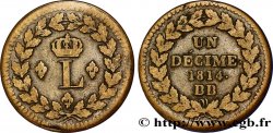 Un décime à l’L couronnée 1814 Strasbourg F.132/1
