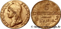 5 centimes Dupré, petit module 1796 Paris F.113/1 TTB48 
