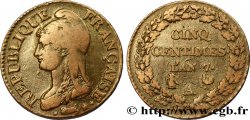 Cinq centimes Dupré, grand module 1799 Paris F.115/44