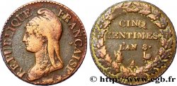 Cinq centimes Dupré, grand module 1800 Paris F.115/85