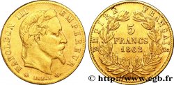 5 francs or Napoléon III, tête laurée 1862 Paris F.502/1 TTB42 