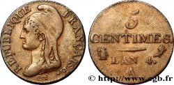 5 centimes Dupré, petit module 1796 Paris F.113/1