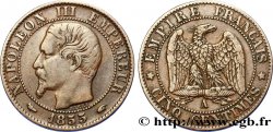 Cinq centimes Napoléon III, tête nue 1855 Paris F.116/16