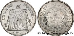 5 francs Union et Force, Union serré, avec glands, listel par virole 1797 Paris F.287/3