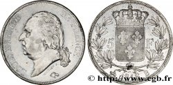 5 francs Louis XVIII, tête nue 1816 Rouen F.309/2