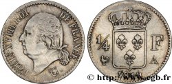 1/4 franc Louis XVIII 1819 Paris F.163/15 TB30 