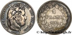 1 franc Louis-Philippe, couronne de chêne 1843 Strasbourg F.210/92 TB30 