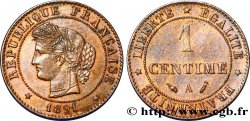 1 centime Cérès 1891 Paris F.104/18 MS60 