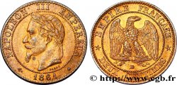Deux centimes Napoléon III, tête laurée 1861 Strasbourg F.108/2