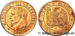 Deux centimes Napoléon III, tête laurée 1862 Bordeaux F.108A/7