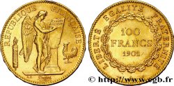 100 francs or Génie, tranche inscrite en relief Dieu protège la France 1901 Paris F.552/14 SUP55 