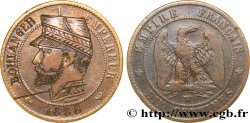 Dix centimes Napoléon III, tête nue, satirique pour le Général Boulanger 1888 Lille F.133/- var.