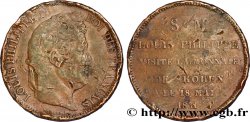 Monnaie de visite au module de 5 francs pour Louis-Philippe à la Monnaie de Rouen 1831 Rouen VG.2825 