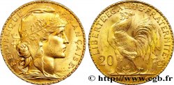 20 francs or Coq, Liberté Égalité Fraternité 1907 Paris F.535/1 SUP60 