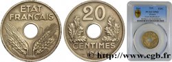 Essai de 20 centimes État français en Maillechort 1941 Paris F.153/1 var. SUP62 PCGS