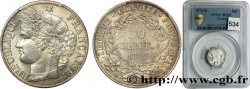 50 centimes Cérès, IIIe République 1873 Bordeaux F.189/6 SUP62 PCGS
