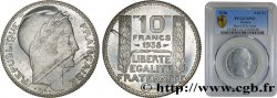 Préparation de la 10 francs Pétain, type Turin, essai en aluminium, tranche striée, lourd 1938 Paris GEM.173 4
