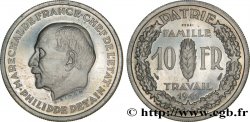 Essai de 10 francs Pétain en aluminium par Simon, poids lourd (3 g) 1941 Paris GEM.177 3