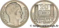 Essai de 20 francs Turin en cupro-nickel 1945 Paris Maz.2745 