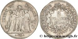 5 francs Union et Force, Union serré, seulement gland extérieur 1798 Perpignan F.288/79
