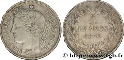 5 francs Cérès, sans légende 1870 Bordeaux F.332/4 XF40 