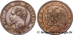 Un centime Napoléon III, tête nue 1854 Lyon F.102/12 AU50 