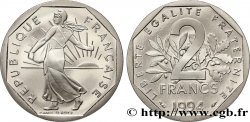 2 francs Semeuse, nickel, différent dauphin, BE (Belle Épreuve) 1994 Pessac F.272/21 var.