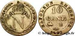 10 cent. à l&nbsp;N couronnée 1809 Rouen F.130/11