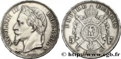 5 francs Napoléon III, tête laurée 1868 Strasbourg F.331/13