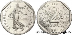 2 francs Semeuse, nickel, frappe monnaie 1991 Pessac F.272/15 SUP60 