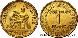 1 franc Chambres de Commerce 1921 Paris F.218/3 VZ60 