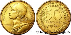 50 centimes Marianne, col à trois plis 1962 Paris F.197/2 SUP55 