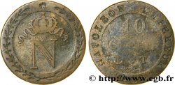 10 cent. à l&nbsp;N couronnée 1808 Nantes F.130/8 TB15 